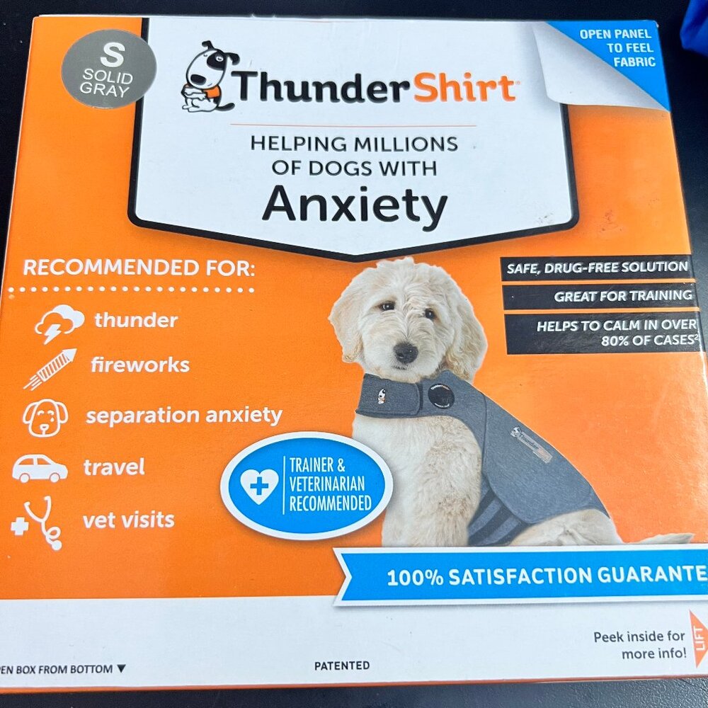 Thundershirt Classic Dog Anxiety Jacket Small Gray